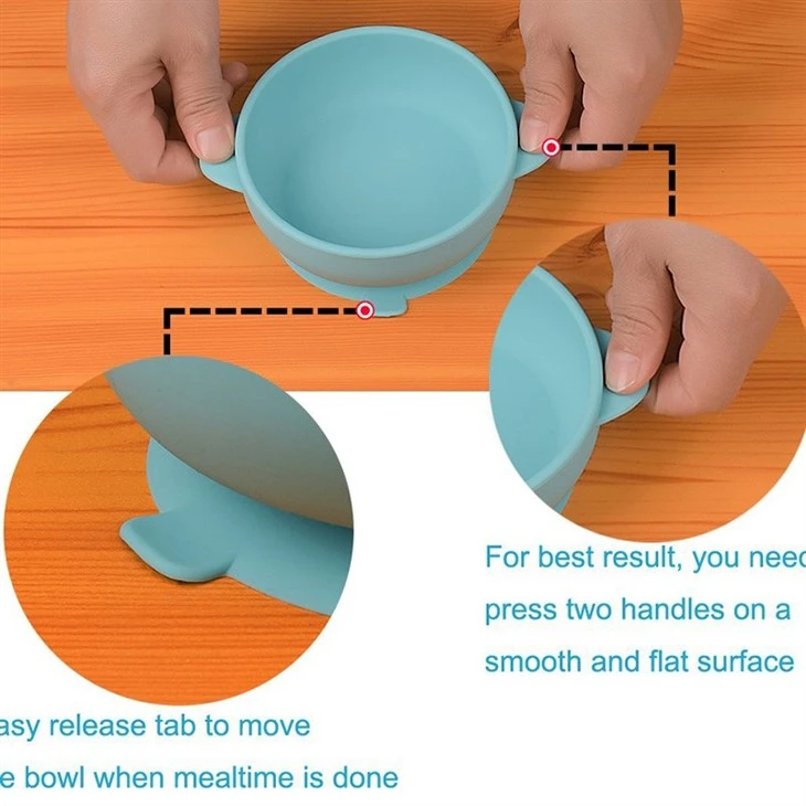 China Non-Toxic Food-Grade Silicone Baby Bowls manufacturer